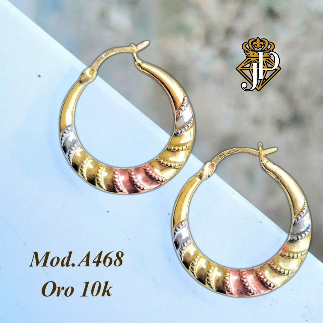 Arracadas redondas 10k. MOD. A468
