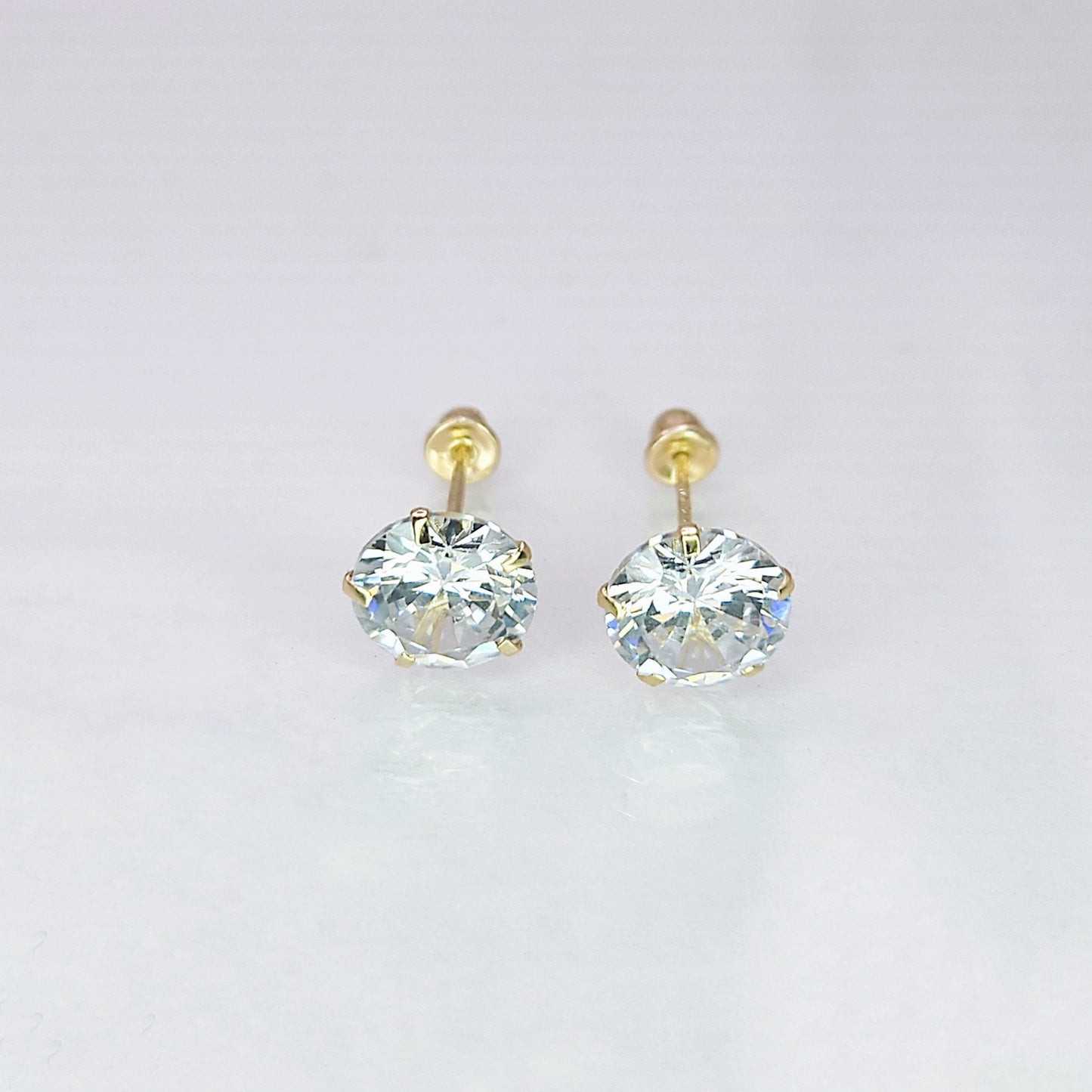 Aretes de oro. Zirconias BM105