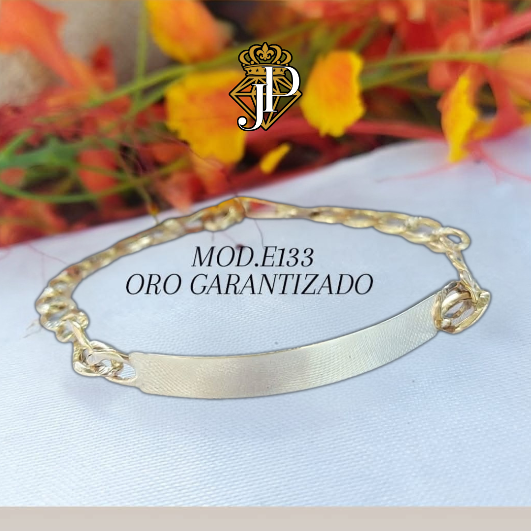 Esclava Eslabón Diamantado. Oro 10k. E133