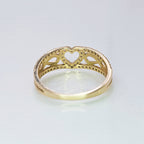 Anillo de oro. Corazon e Infinitos. Mod. 1850