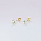 Aretes de oro. Zirconia BM102