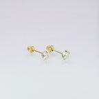 Aretes de oro. Zirconia BM102