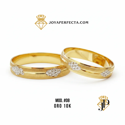 Argollas de Matrimonio MOD #8.oro10k uvas