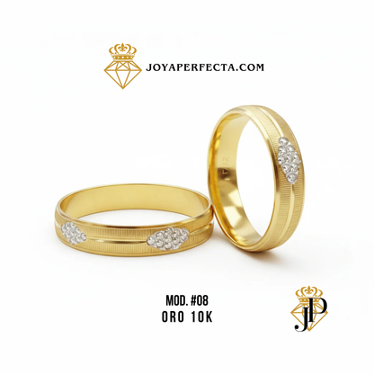 Argollas de Matrimonio MOD #8.oro10k uvas