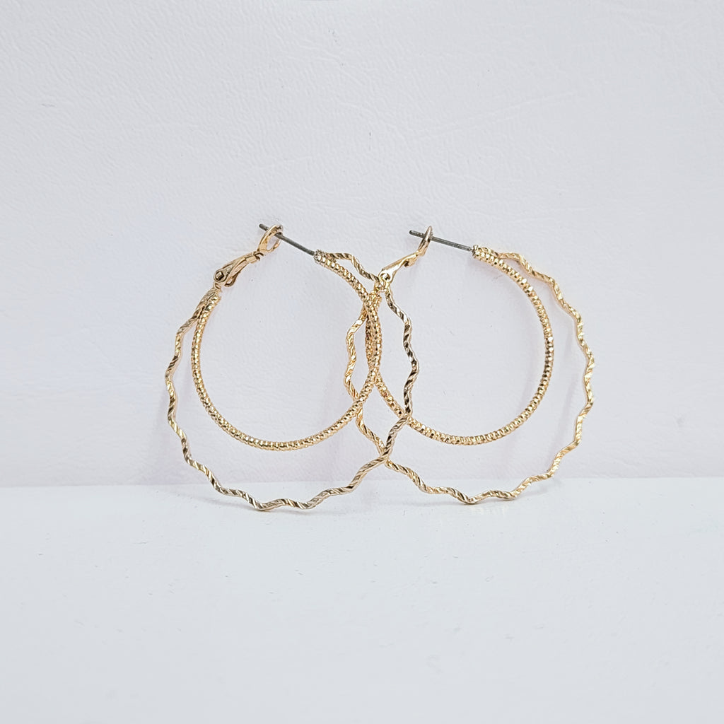 Arracadas Lam 14k. Zig zag