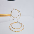 Arracadas Lam 14k. Zig zag