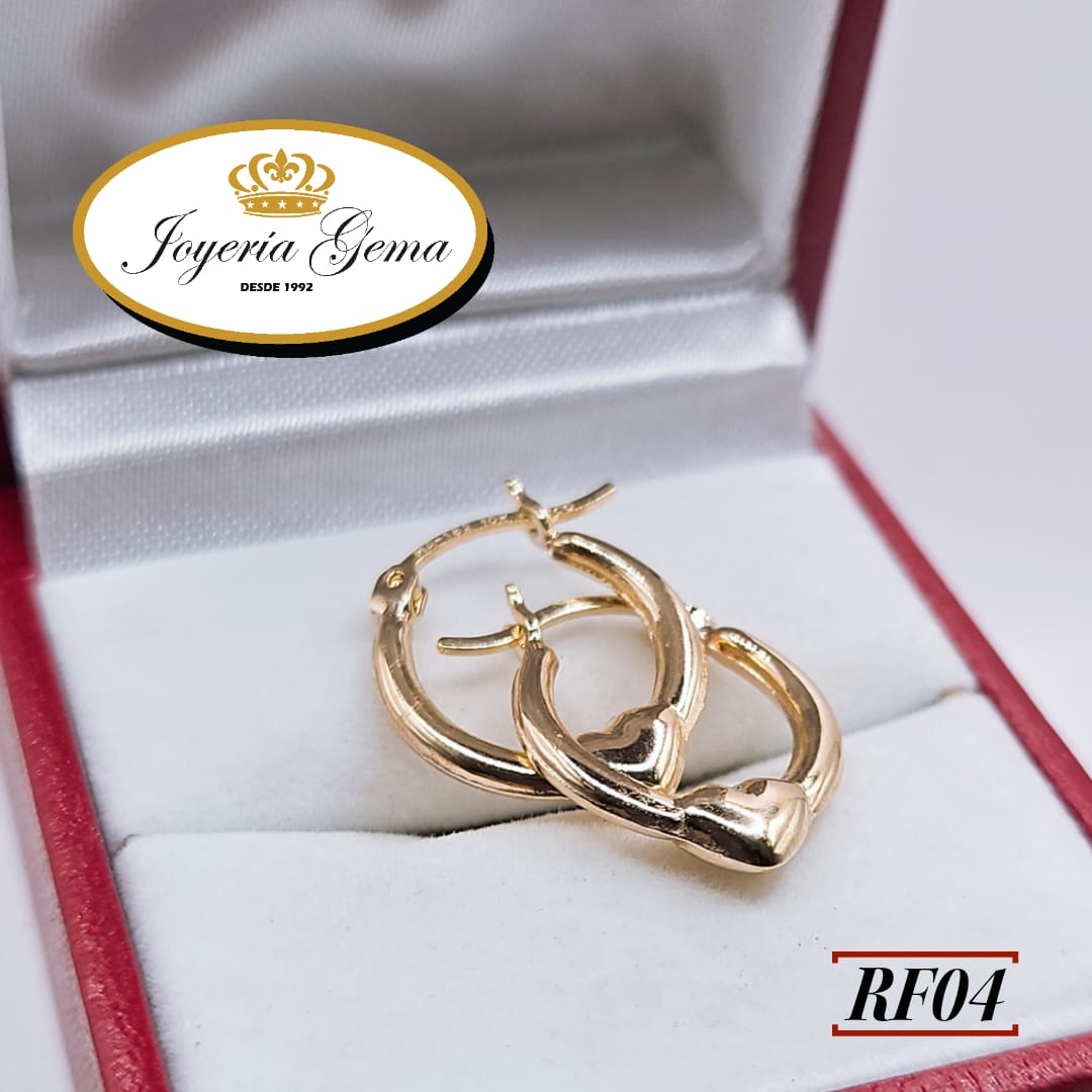 Arracadas de oro 10k. RF04