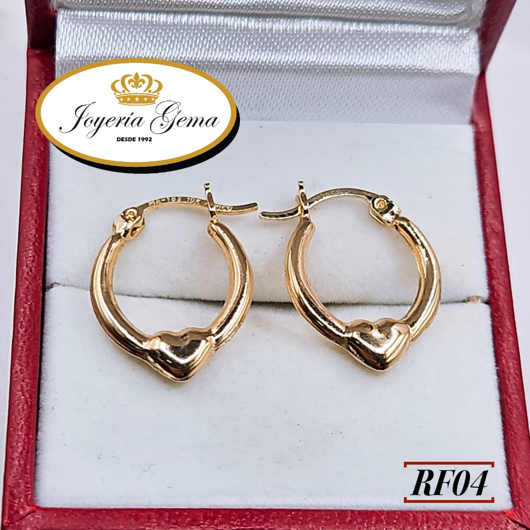 Arracadas de oro 10k. RF04