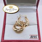 Arracadas de oro 10k. RF05 corazones