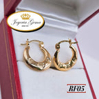 Arracadas de oro 10k. RF05 corazones