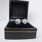 Aretes de plata. Diseño sol y luna