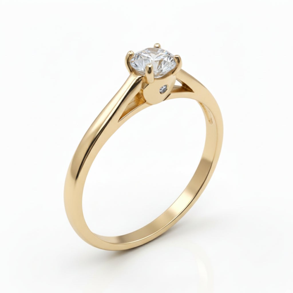 Anillo de oro. Diamante Certificado. Mod ADM30