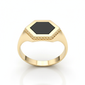 Anillo de oro. De Caballero, HEXAGONAL. ICA002