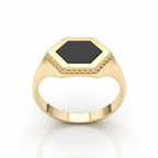 Anillo de oro. De Caballero, HEXAGONAL. ICA002