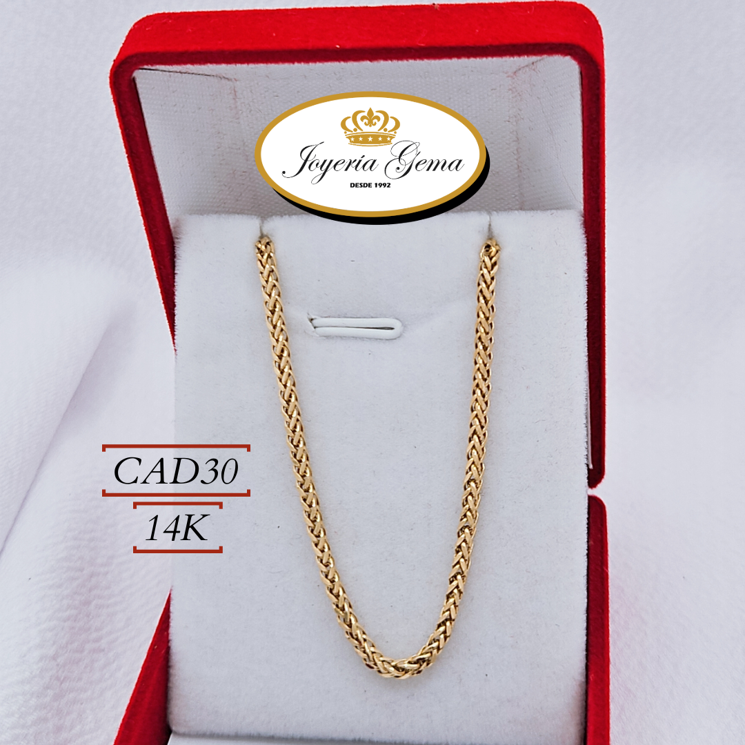 Cadena de oro 14k. CAD30. Diseño eslabon Franco