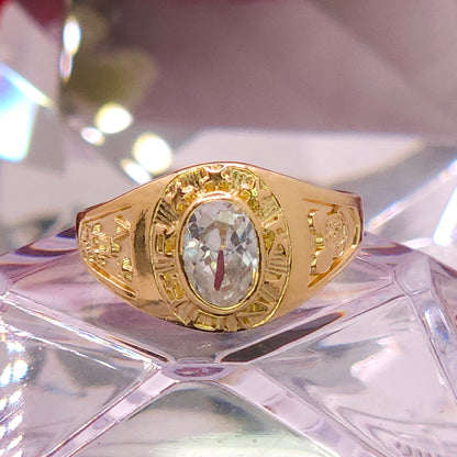 Anillo de Kinder. Graduación- Gema Blanca