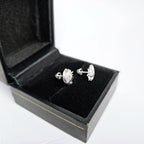 Aretes de plata. Diseño sol y luna