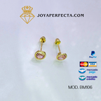 Aretes de oro. Biselados. Mod. BM106