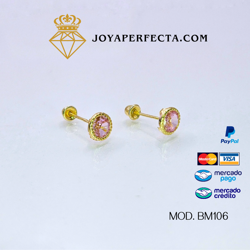 Aretes de oro. Biselados. Mod. BM106