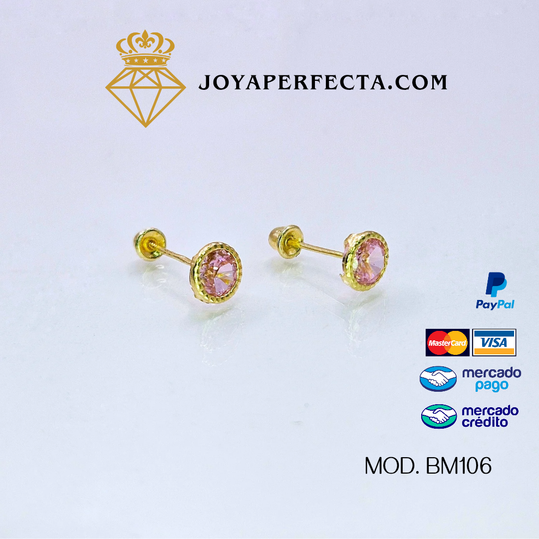 Aretes de oro. Biselados. Mod. BM106