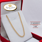 Cadena de oro 14k. CADH05. Eslabón barbado