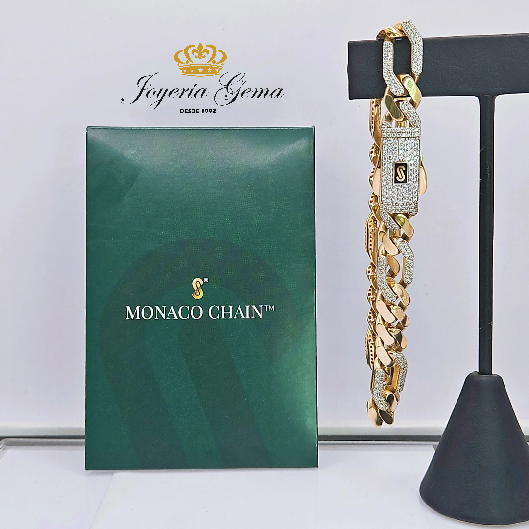 Esclava Mónaco- Figaro con zirconias