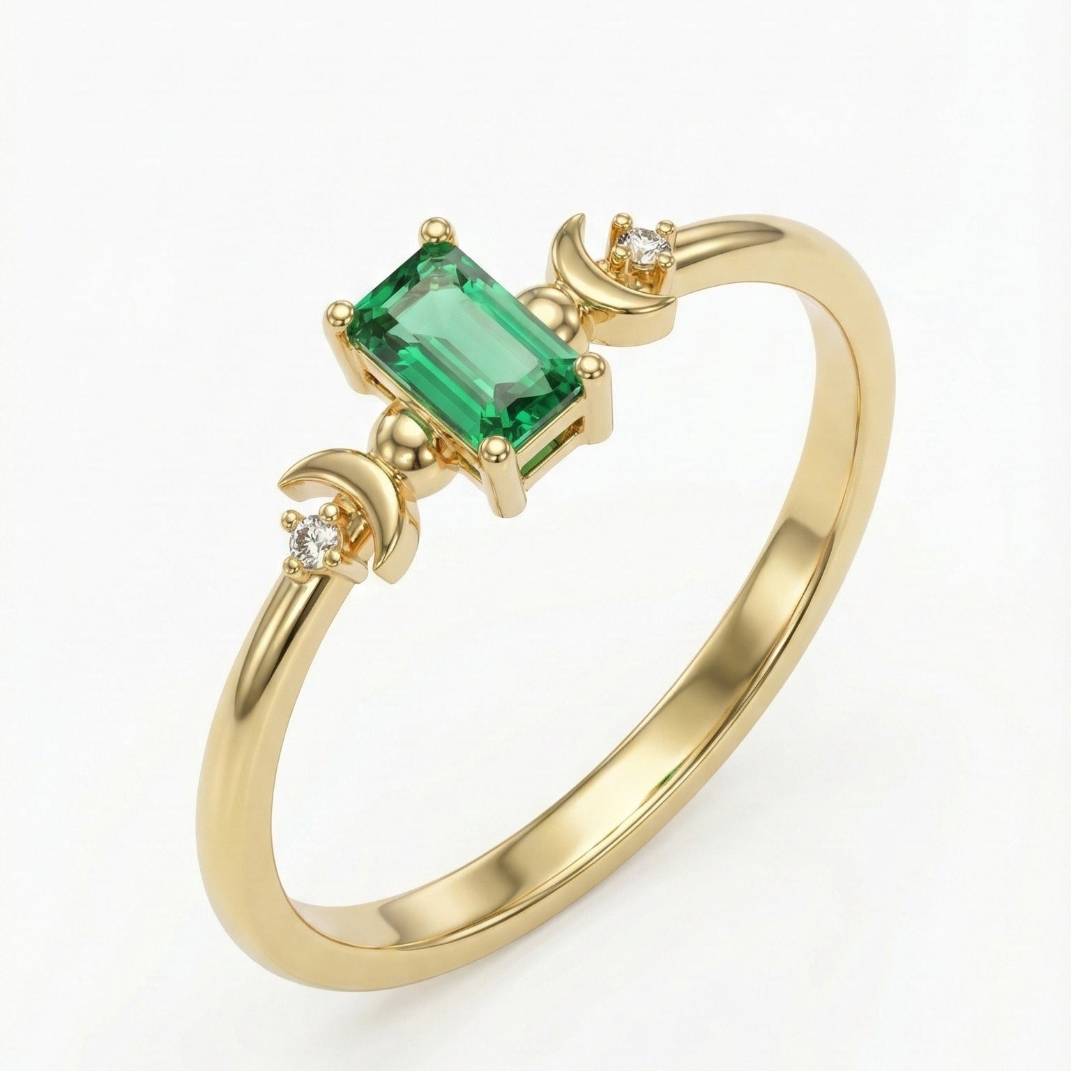 Anillo de oro. Esmeralda ANF173