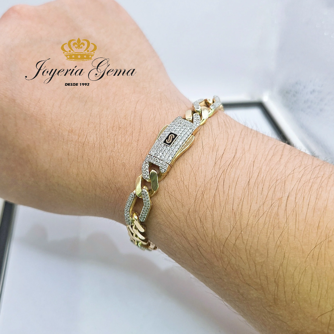 Esclava Mónaco- Figaro con zirconias