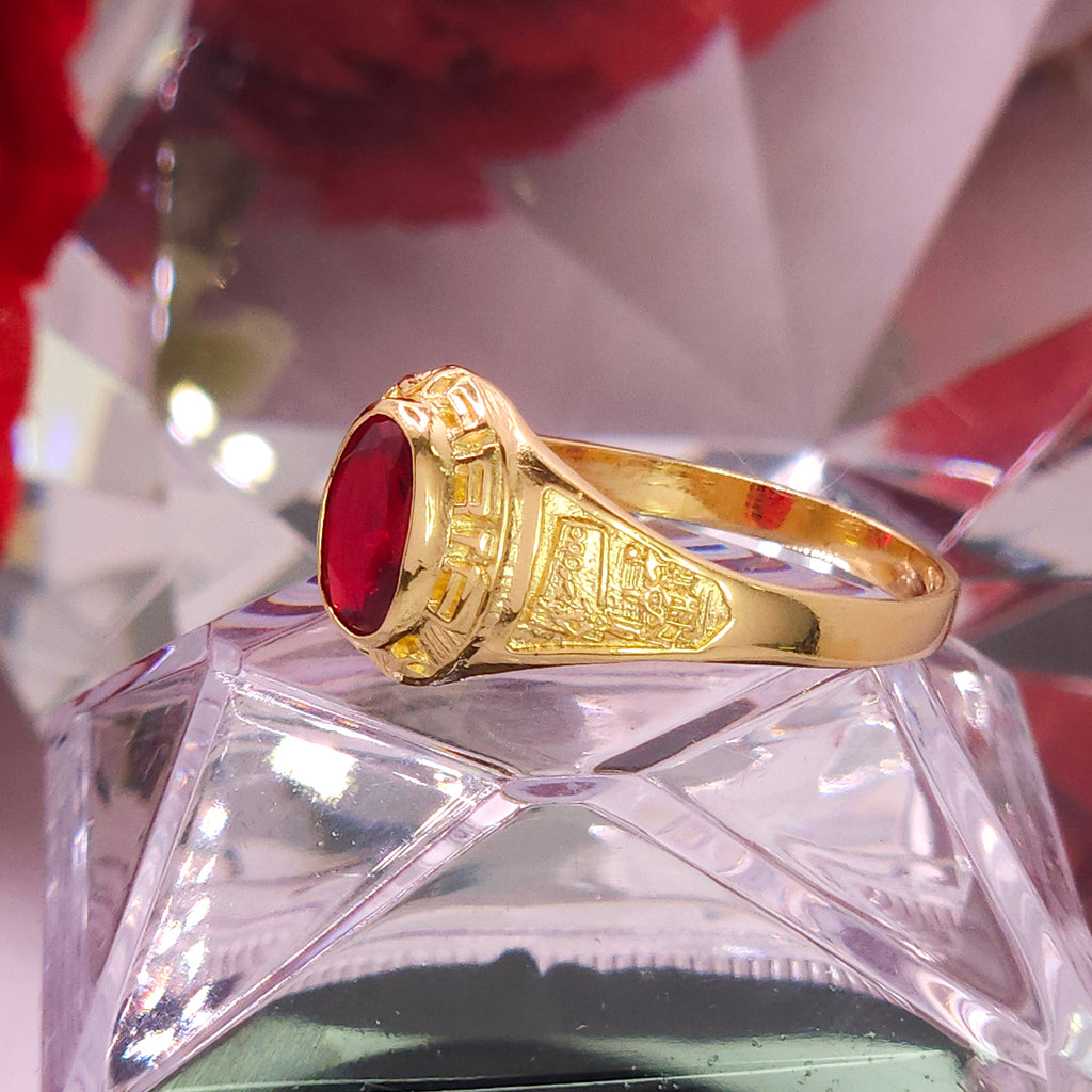 Anillo de Primaria. Graduacion- Gema Roja