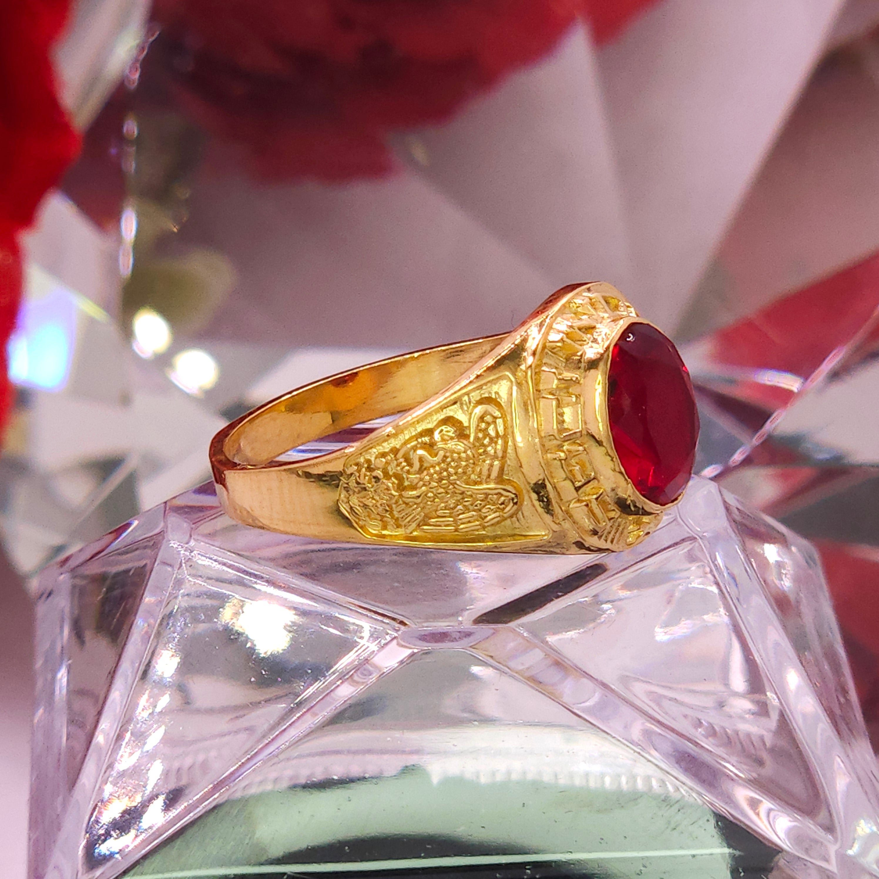 Anillo de Secundaria. Graduacion- Gema Roja