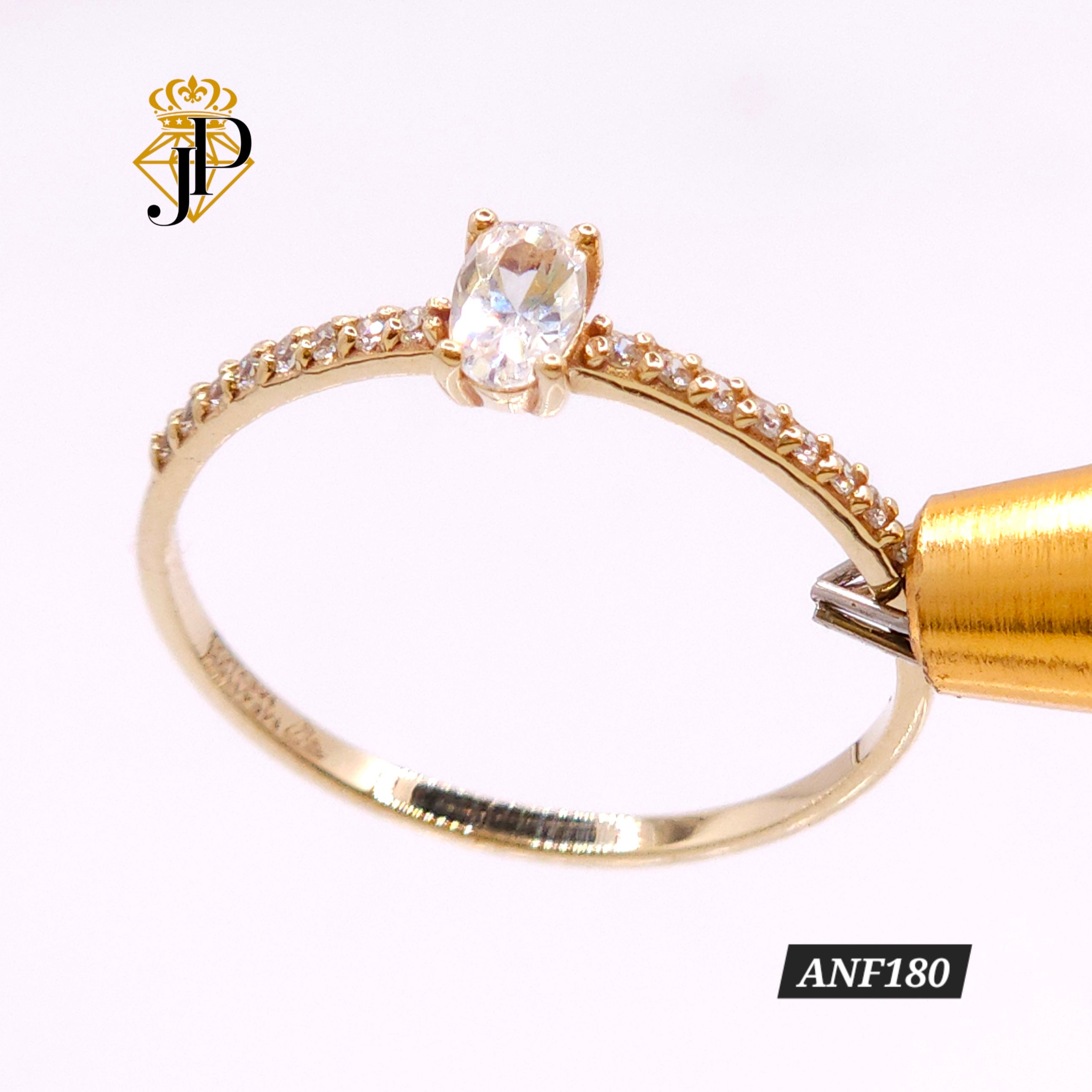 Anillo de oro. Oval. ANF180