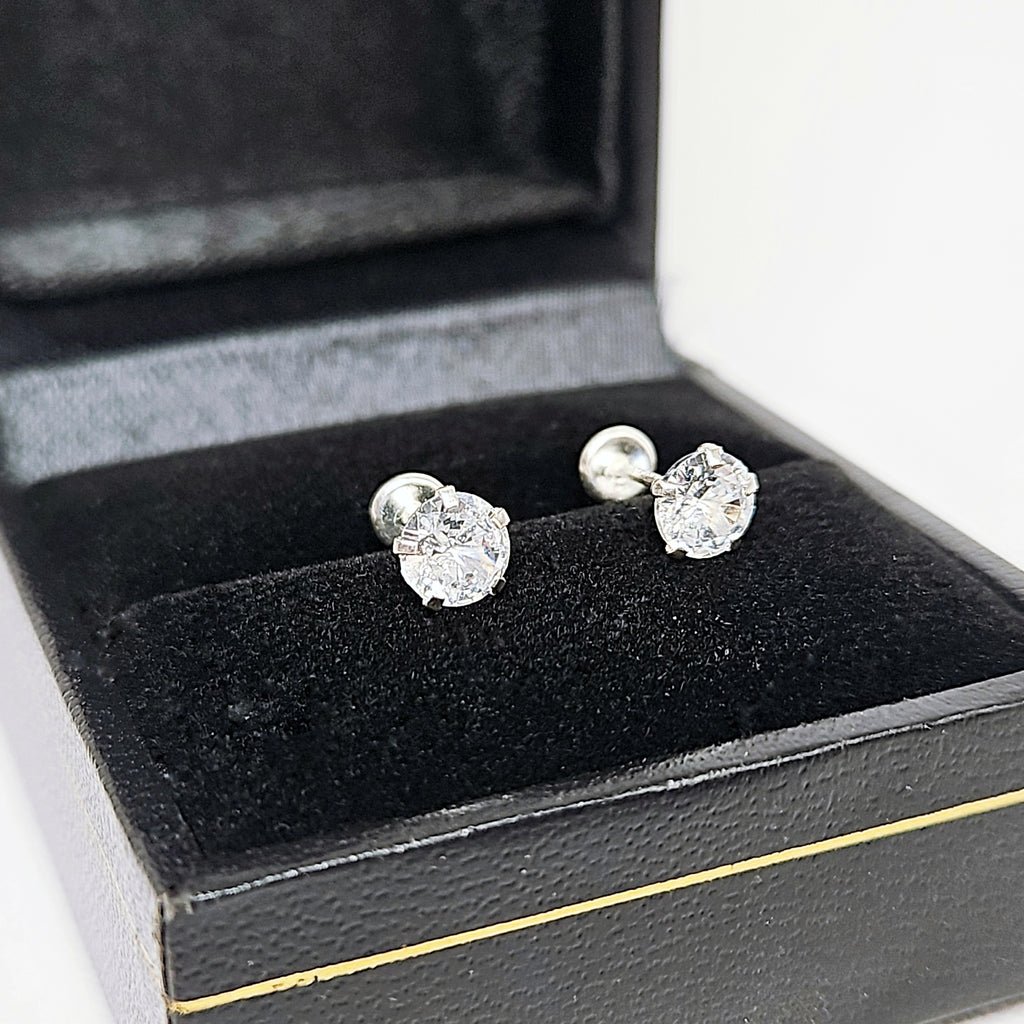 Aretes de plata. Zirconia