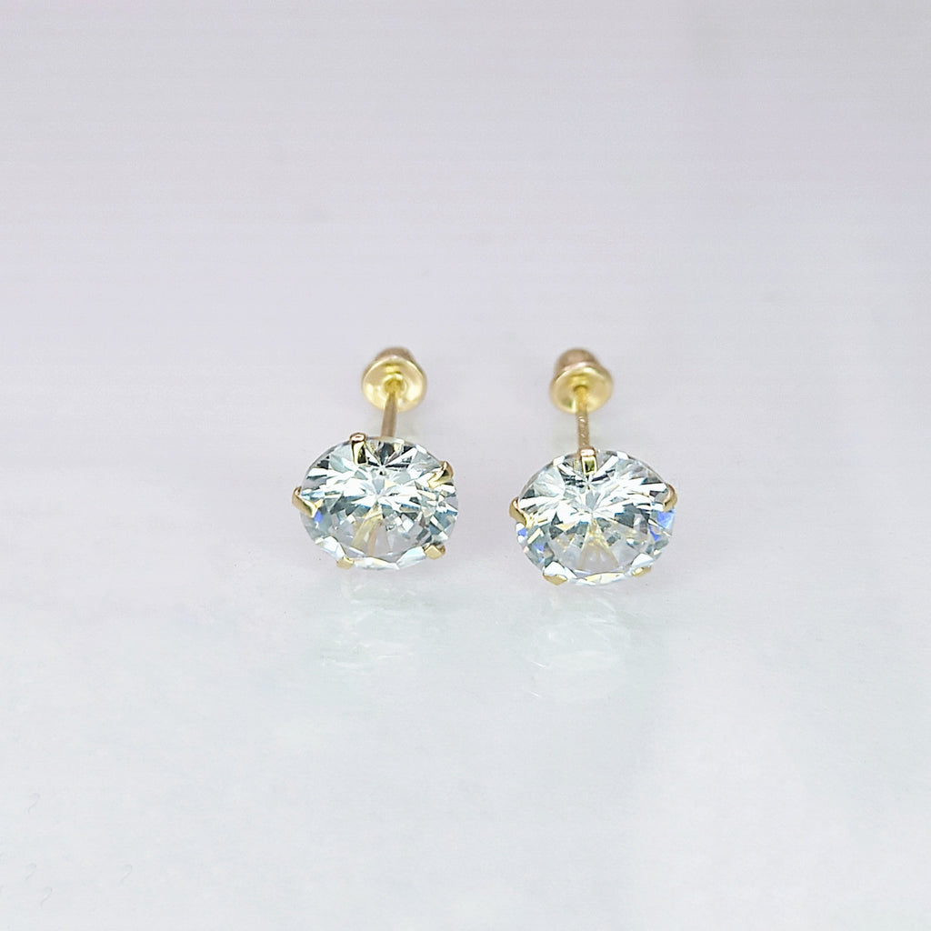 Aretes de oro. Zirconias BM105