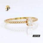 Anillo de oro. Oval. ANF180