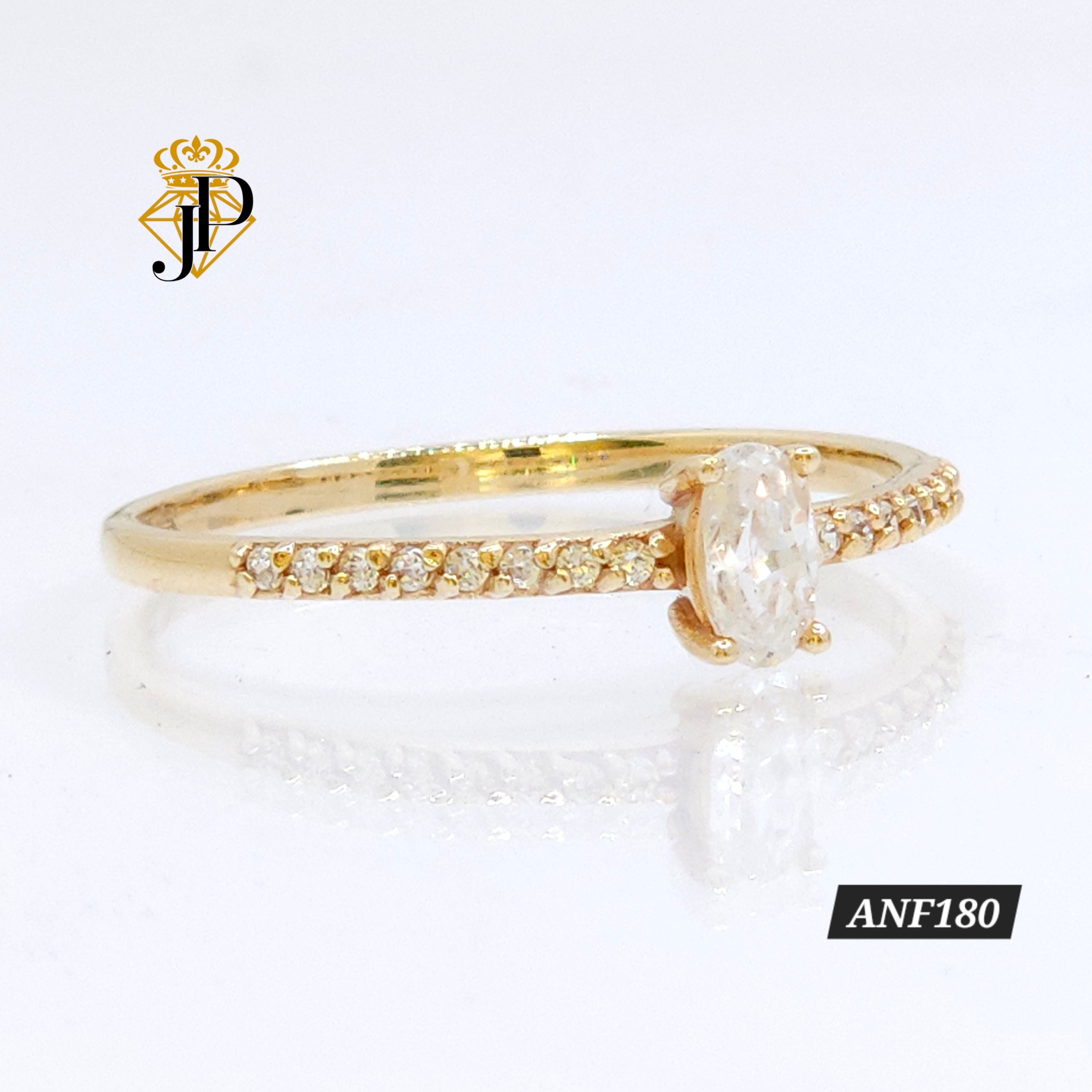 Anillo de oro. Oval. ANF180