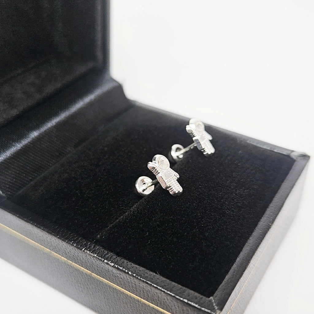 Aretes de plata. Astronauta