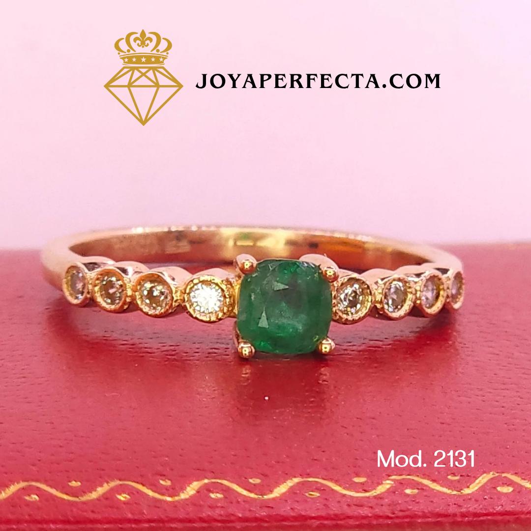 Anillo de oro. Corte Cushion. Mod 2131