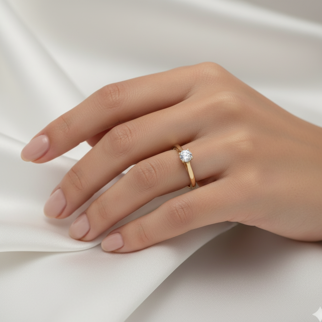 Anillo de oro. Diamante Certificado. Mod ADM30