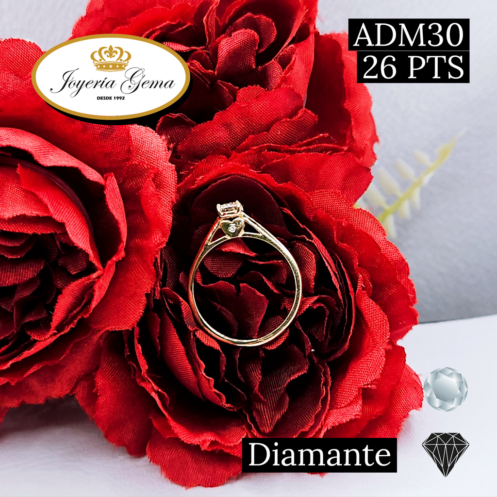 Anillo de oro. Diamante Certificado. Mod ADM30