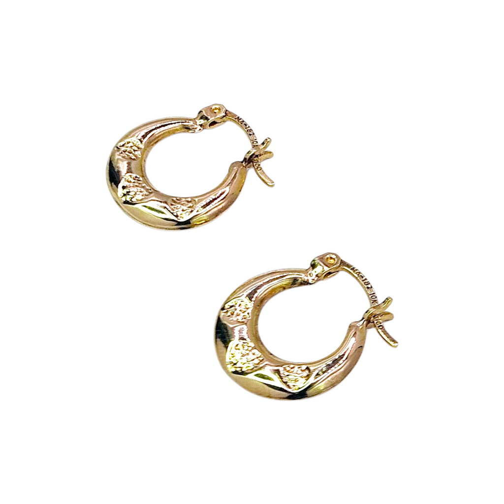 Arracadas de oro 10k. RF05 corazones