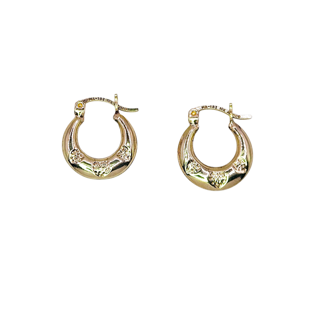 Arracadas de oro 10k. RF05 corazones