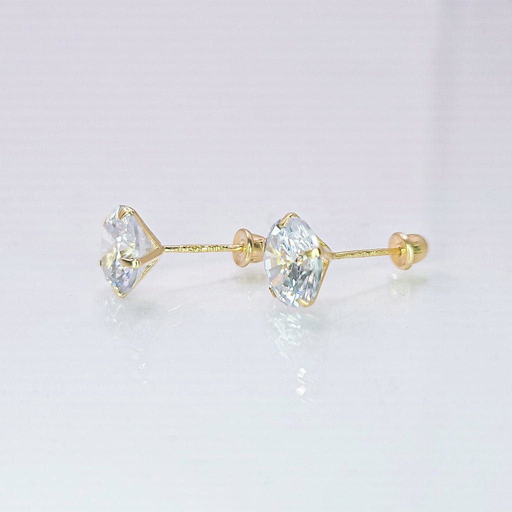 Aretes de oro. Zirconias BM105
