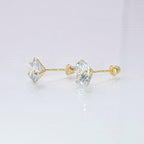 Aretes de oro. Zirconias BM105