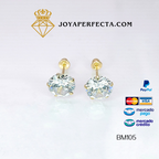 Aretes de oro. Zirconias BM105