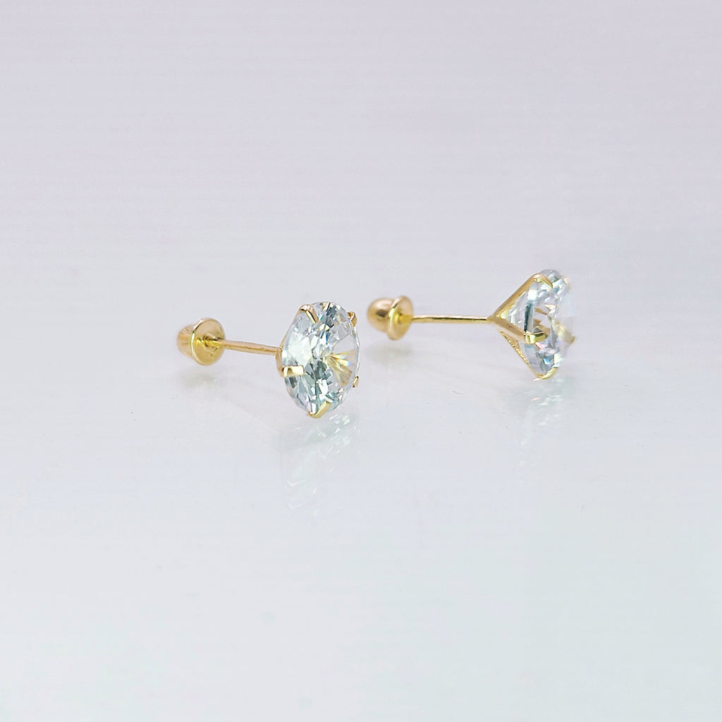 Aretes de oro. Zirconias BM105