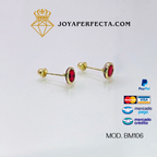 Aretes de oro. Biselados. Mod. BM106