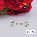 Aretes de oro. Diseño unicornio. BM492