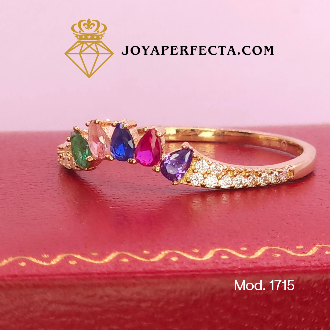 Anillo de oro. Churumbela "Corona de Luz" Mod. 1715