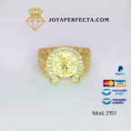 Anillo de oro. Herradura y diseño centenario. Mod 2151