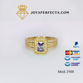 Anillo de oro. Alejandrita cuadrada. Mod 2148